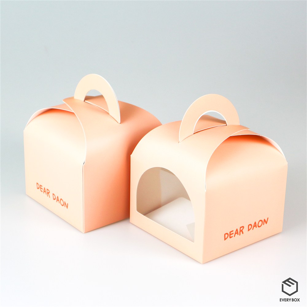손잡이형 식품지 140 × 140 × 95mm 제작 사례 이미지 1 / 4
