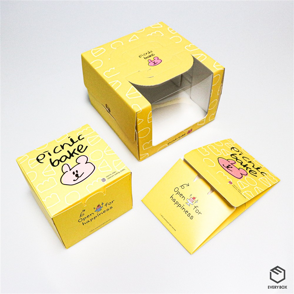 원터치 B형 식품지 140 × 140 × 110mm 제작 사례 이미지 1 / 5