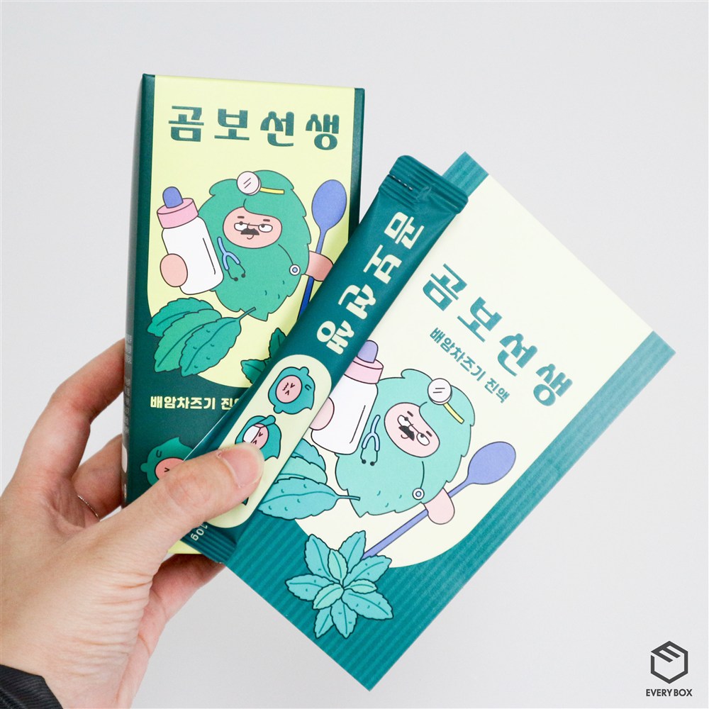 원터치 A형 식품지 100 × 55 × 145mm 제작 사례 이미지 1 / 9