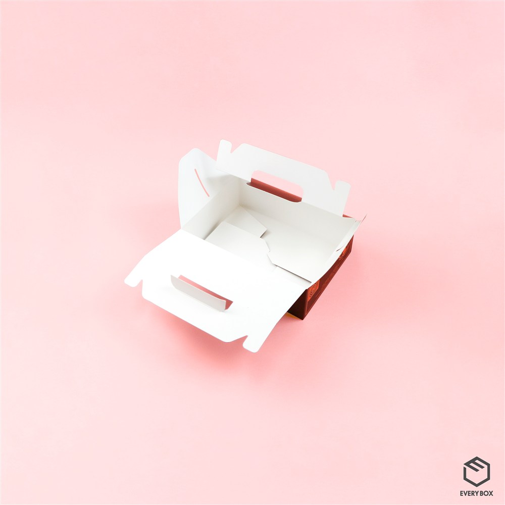 손잡이형 식품지 200 × 150 × 65mm 제작 사례 이미지 1 / 4