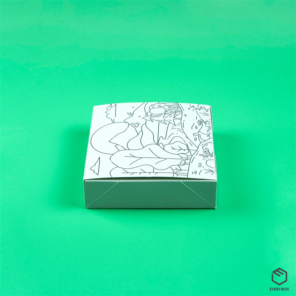 원터치 C형 식품지 145 × 145 × 40mm 제작 사례 이미지 1 / 3