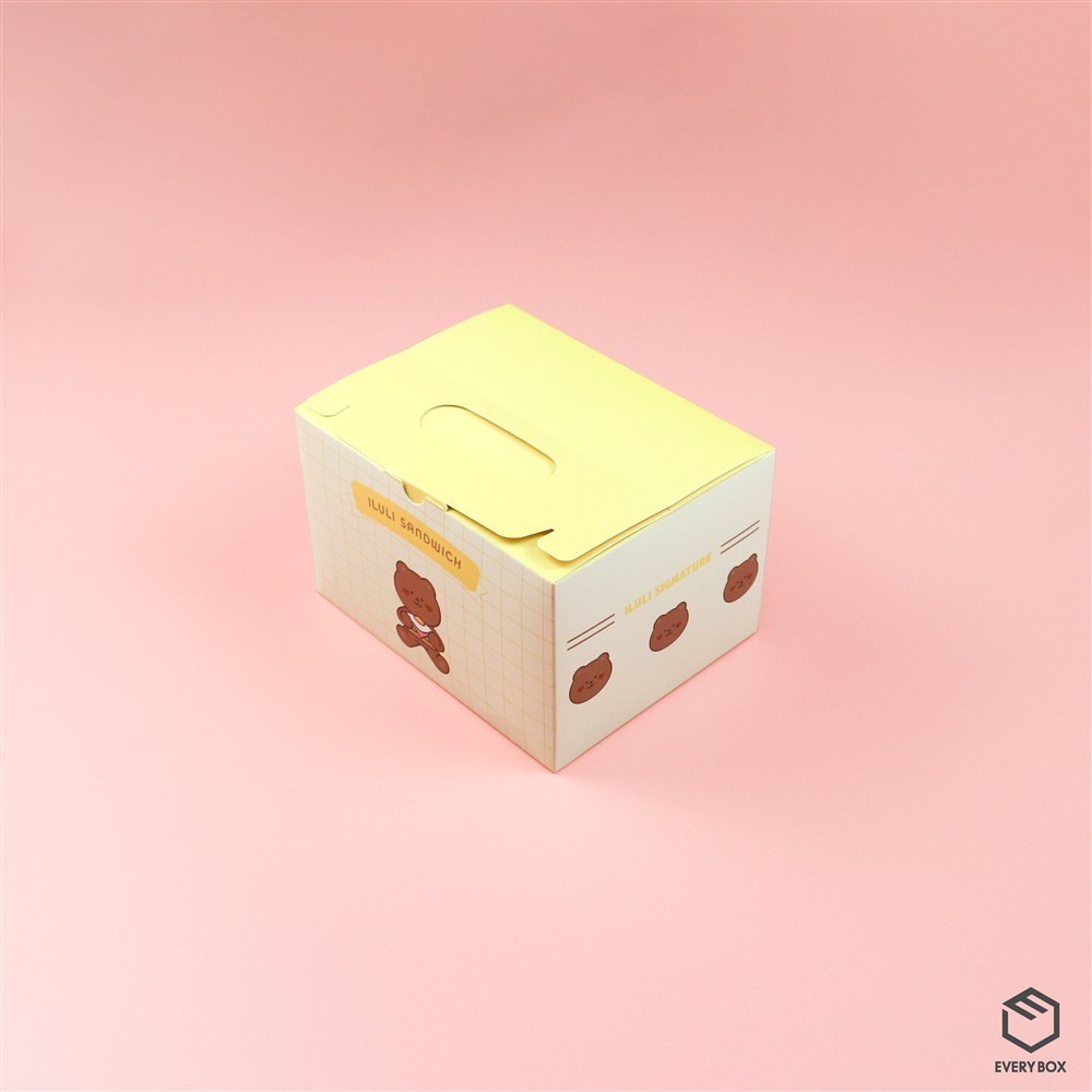 손잡이형 식품지 180 × 140 × 110mm 제작 사례 이미지 1 / 7