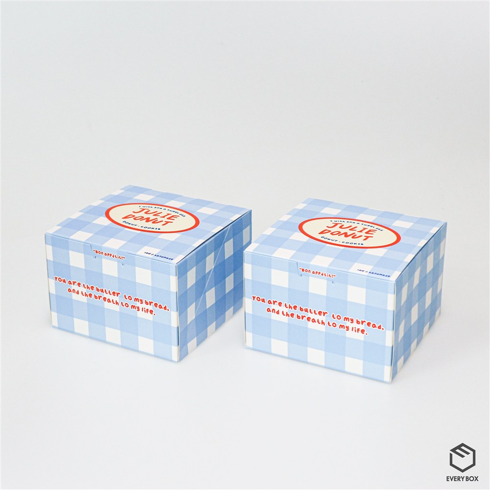 원터치 B형 식품지 160 × 160 × 110mm 제작 사례 이미지 1 / 2