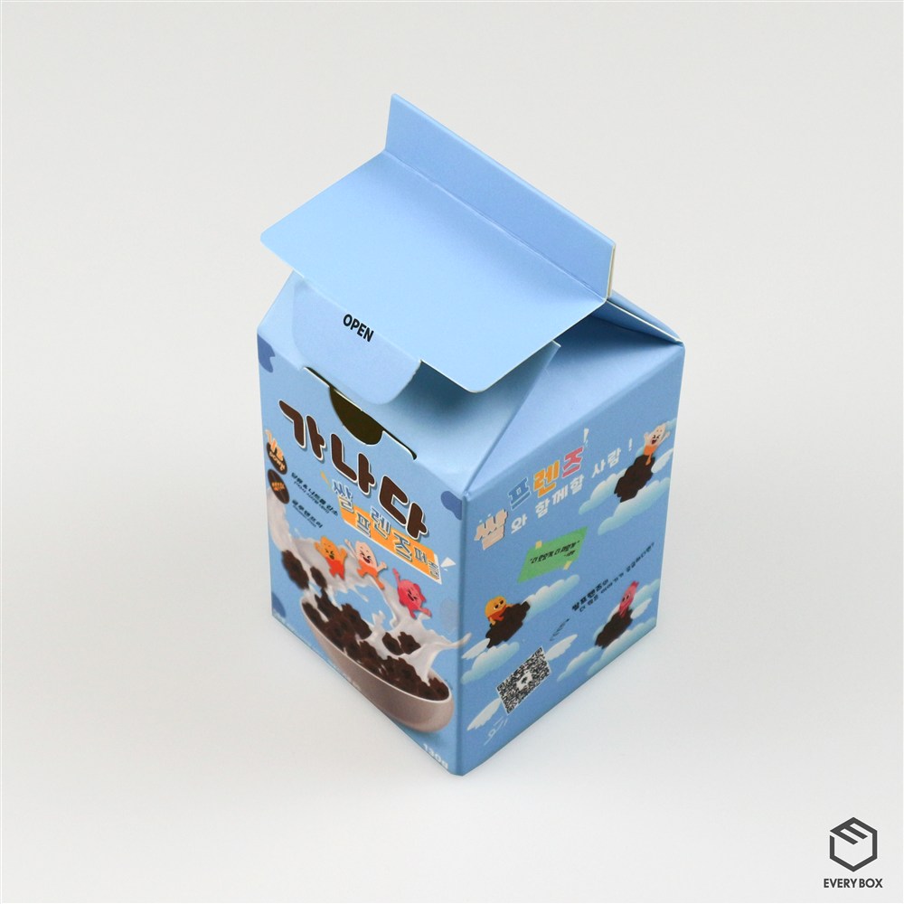 원터치 A형 식품지 70 × 70 × 100mm 제작 사례 이미지 1 / 7
