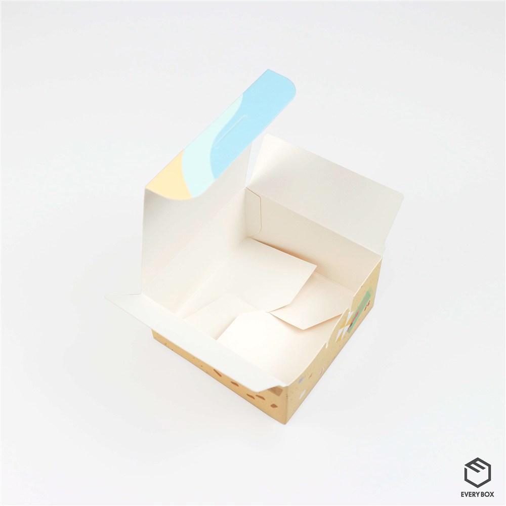 원터치 A형 식품지 131 × 131 × 65mm 제작 사례 이미지 1 / 5