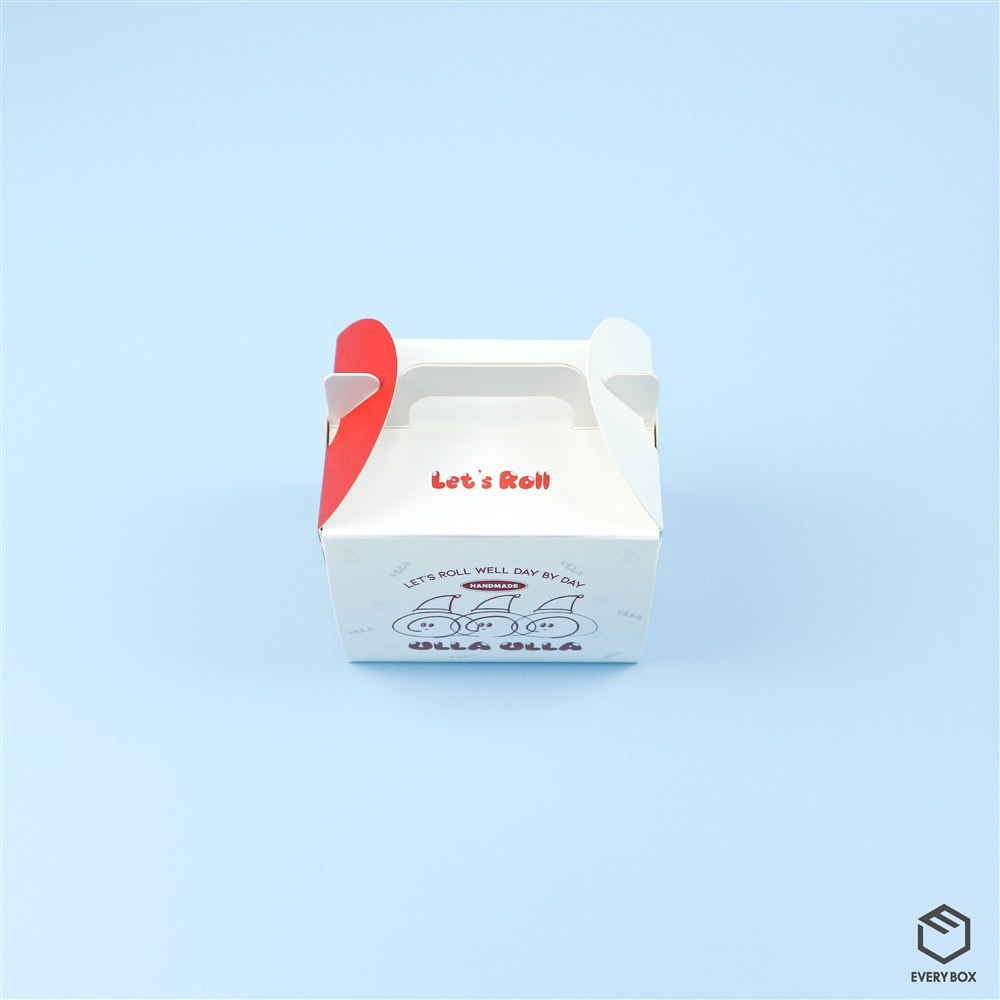 앞열림 손잡이형 식품지 120 × 90 × 100mm 제작 사례 이미지 1 / 6