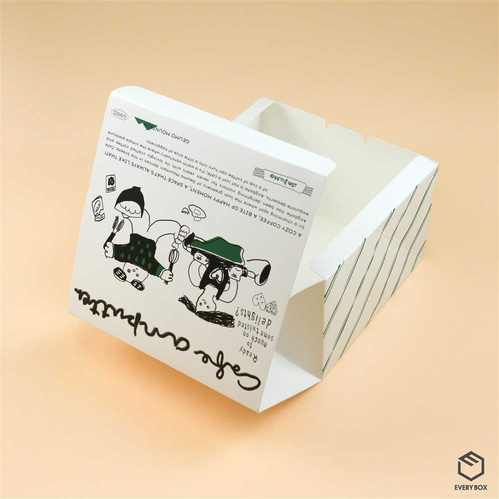 원터치 B형 식품지 200 × 200 × 120mm 제작 사례 이미지 1 / 5